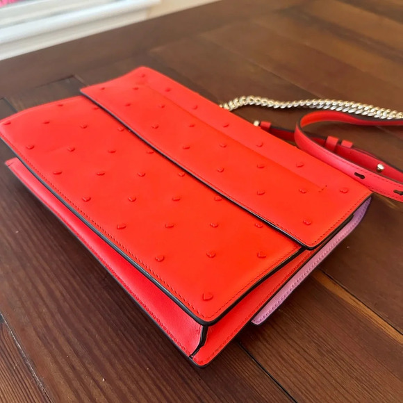 Ferragamo Vara Hearts Shoulder Bag in Candy Apple Red RARE - Picture 11 of 16